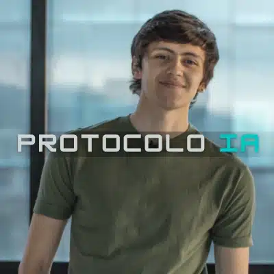 Portada del curso Protocolo IA de Julián Otálora, mostrando un sistema automatizado de ventas digitales con inteligencia artificial
